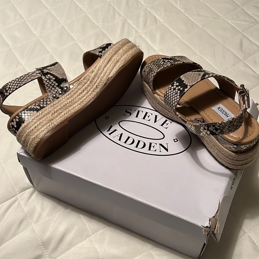 Steve Madden Snakeskin Wedges.